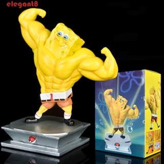 Elegant ตุ๊กตาฟิกเกอร์ PVC รูปการ์ตูน SpongeBob ขนาดเล็ก ของขวัญ สําหรับตกแต่ง