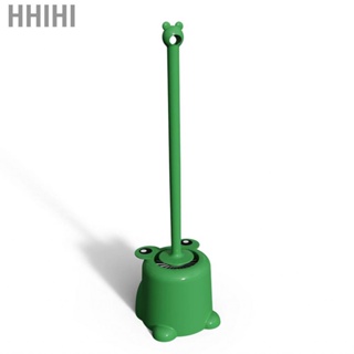 Hhihi Toilet Brush and Holder Set  Bathroom Comfortable Grip Cartoon Long Handle Strong Bristles for Hotel