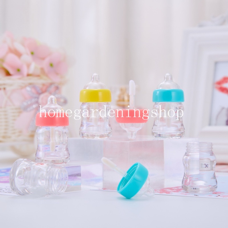 ขวดพลาสติกเปล่า ทรงขวดนม ขนาด 5 มล. สําหรับใส่ลิปสติก ลิปกลอส DIY