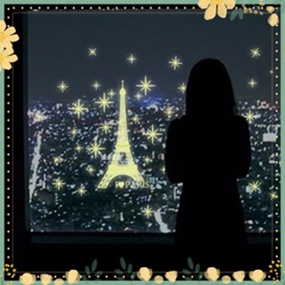 Ye- สติกเกอร์เรืองแสง ลาย I Love Paris Tower 3D สําหรับติดตกแต่งผนังบ้าน