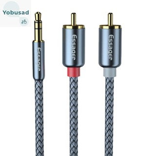 [Yobusad.th] Essager สายแจ็ค RCA Aux 3.5 มม. เป็นสายสัญญาณเสียง 2 RCA