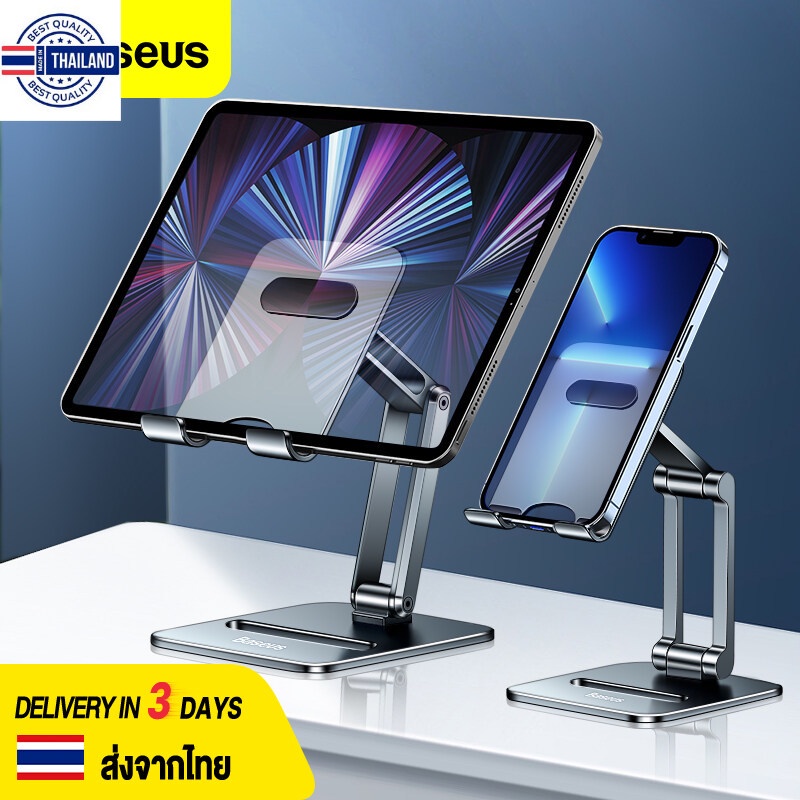 Baseus Phone Holder Desk Mobile Phone Stand Foldable Metal Tablet Holder For iPhone 14 13 12 iPad Pro Air Universal Hold