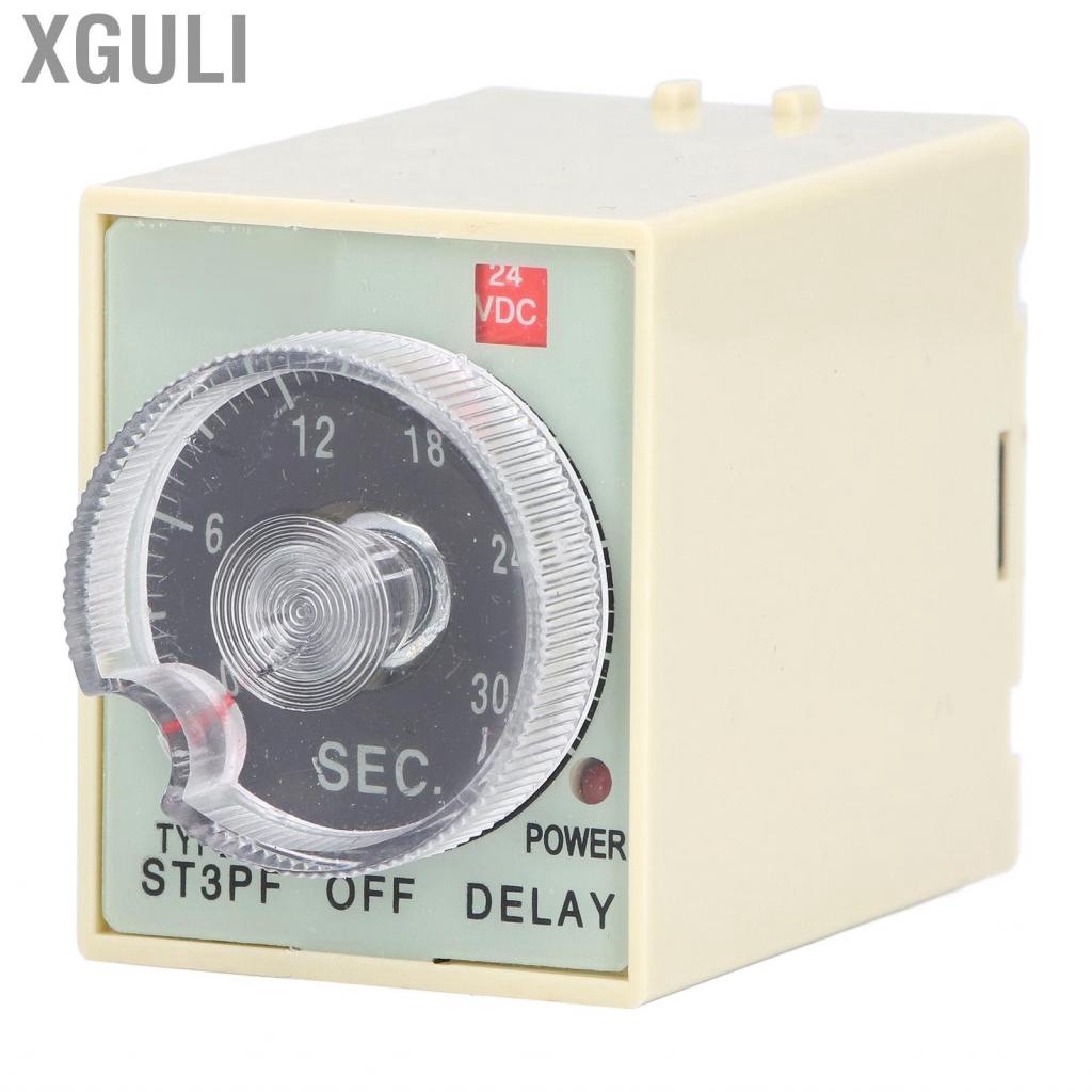 Xguli Power Off Delay Timer  30S Time Relay ABS 200-220V Input for Mechatronics