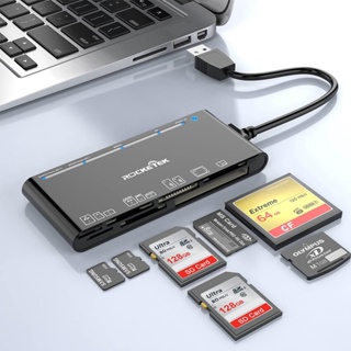 7-in-1 เครื่องอ่านการ์ดหน่วยความจํา USB 3.0 หลายช่อง สําหรับ SD SDXC SDHC Micro SD CF XD MS MMC (5Gbps) Mac OS Windows Linux