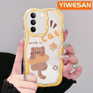 เคสโทรศัพท์มือถือ ซิลิกาเจลนิ่ม ใส กันกระแทก ลายแมวน่ารัก สําหรับ vivo V27 Pro 5G V27E 5G S16 Pro 5G S16E 5G