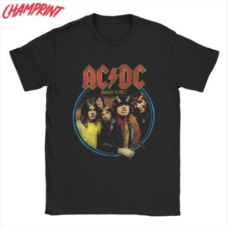 เสื้อยืด พิมพ์ลาย Acdc Highway To Hell สไตล์วินเทจ สําหรับผู้ชาย ผู้ใหญ่