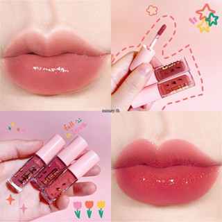 Cindynal 8 สี Lip Glaze Mirror Glass ลิปสติกให้ความชุ่มชื้นสีติดทนนานช่วยให้ริมฝีปากเงางามตลอดวัน mimay