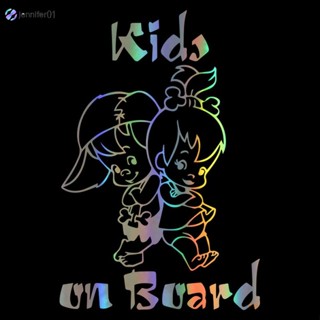 Jen สติกเกอร์แฟชั่น ลาย Baby on Board หลากสี สําหรับตกแต่งรถยนต์