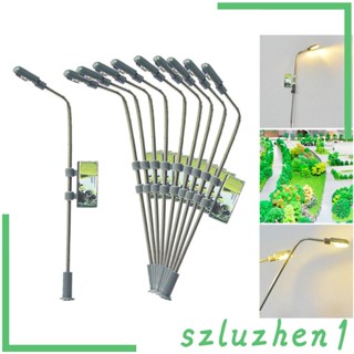 [Szluzhen1] โคมไฟ LED โมเดลรถไฟจิ๋ว สําหรับตกแต่งสถาปัตยกรรม 10 ชิ้น