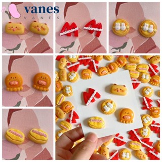 Vanes1 ขนมปังเรซิ่นจําลอง รูปตัว M ลายการ์ตูน สําหรับตกแต่งสมุดภาพ Diy 5 ชิ้น