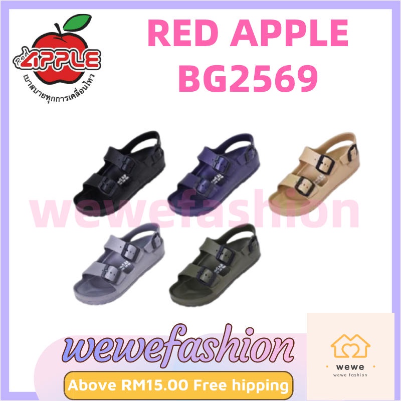 Red Apple Double Backstrap Sandals Shoes BG2569 Thailand 防水凉鞋