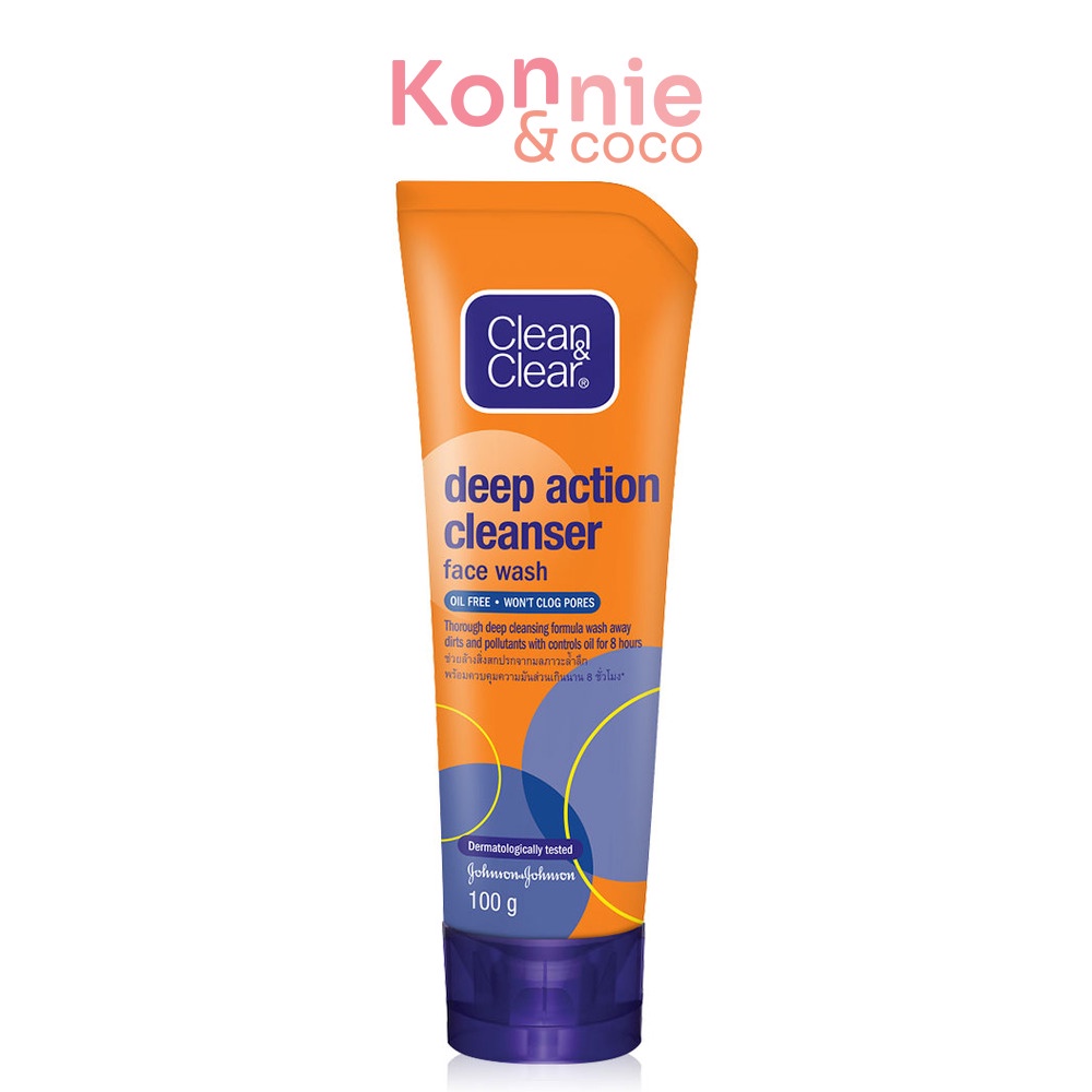 Clean & Clear Facial Foam Deep Action 100g คลีนแอนด์เคลียร์ โฟมล้างหน้า.