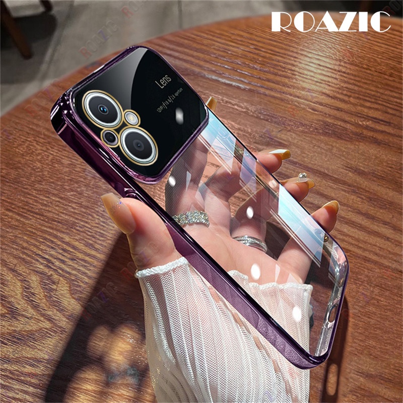 เคสโทรศัพท์มือถือแบบนิ่ม TPU ใส บางมาก กันกระแทก พร้อมฟิล์มเลนส์กล้อง สําหรับ OPPO Reno 8Z 5G Reno 7Z 5G 7 8 4G 5G 11F 11 10 Pro 6 5