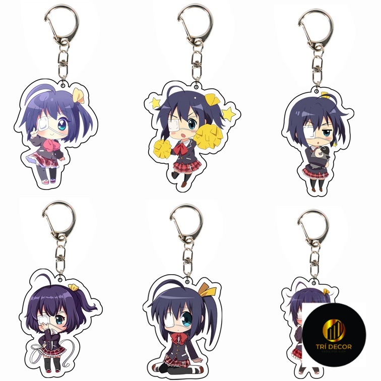 Love chunyibyo & การลusions พวงกุญแจอะคริลิคสไตล์ takanashi rikka ของญี่ปุ่น