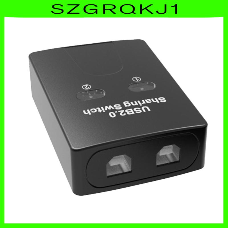 [szgrqkj1] อะแดปเตอร์แบ่งปันเครื่องพิมพ์ 2 in 1 พร้อมปุ่มสวิตช์ USB 2.0 2 สําหรับคอมพิวเตอร์ PC