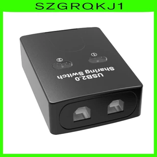 [szgrqkj1] อะแดปเตอร์แบ่งปันเครื่องพิมพ์ 2 in 1 พร้อมปุ่มสวิตช์ USB 2.0 2 สําหรับคอมพิวเตอร์ PC