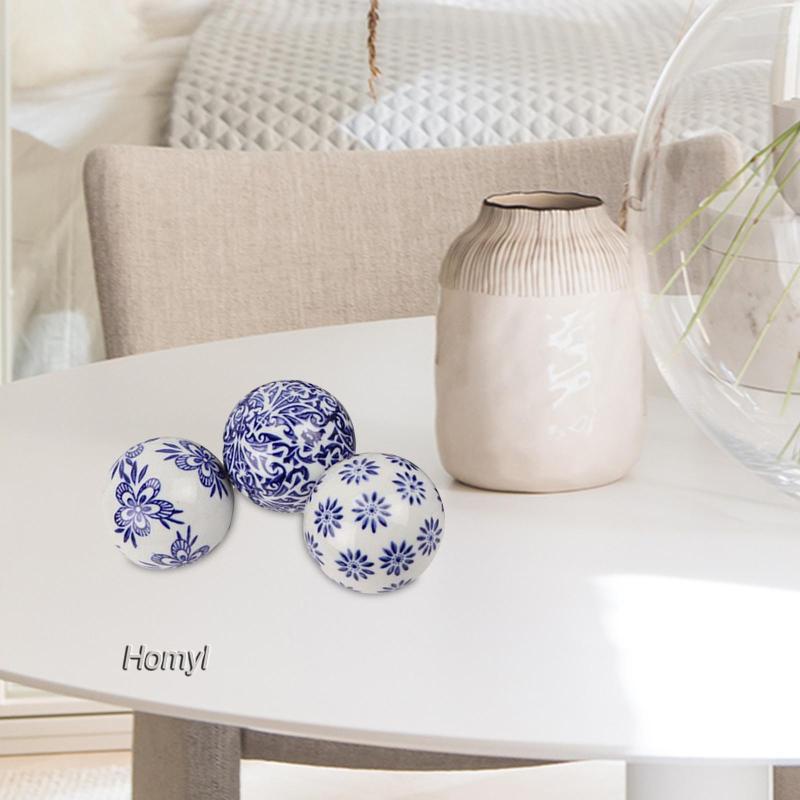 [Homyl ] ลูกพอร ์ ซเลน 3x Spheres 6 ซม . สําหรับ Garden Aquarium Water