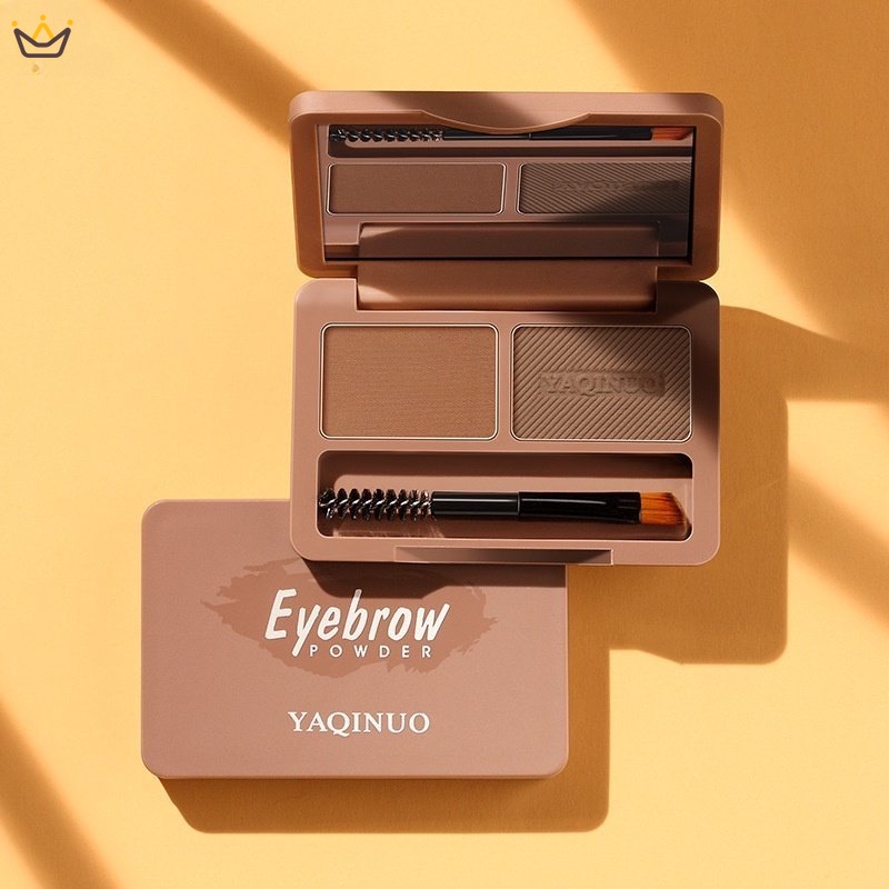 Yakino ที่เขียนคิ้ว แบบฝุ่น 2สี ธรรมชาติ กันน้ํา ติดทนนาน YUE