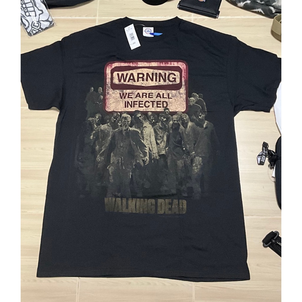DI@ผ้าฝ้าย 100% The Walking Dead ลายตาเทา ของแท้มือ11010.3