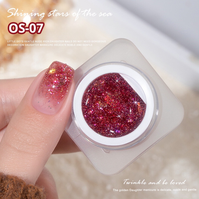 *พร้อมส่งในไทย* Glitter Diamond กลิตเตอร์ทาเล็บเจล รุ่น OceanStar สีกากเพชรสวยละมุน แวววาว - รูปที่ 6