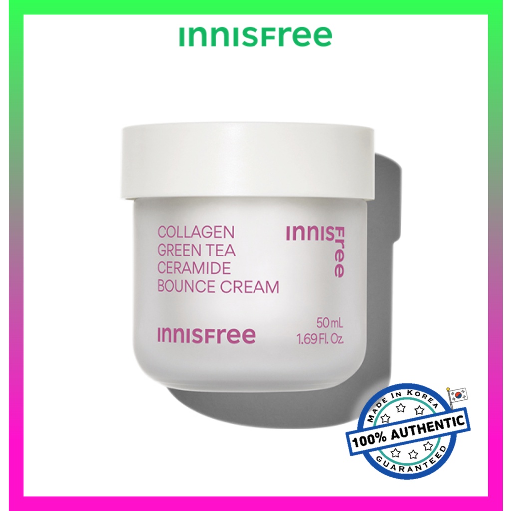 อินนิสฟรี ชาเขียวคอลลาเจน เซราไมด์เด้งครีม / Innisfree Collagen Green Tea Ceramide Bounce Cream 50ml