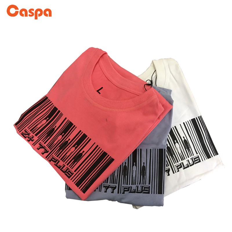 ยินดีต้อนรับ a Caspa เสื้อยืดพิมพ์ลาย บาร์โค้ด สามารถใส่ได้ทั้งผู้ชายผู้หญิง เสื้อคอกลมแขนสั้นผ้าฝ้า