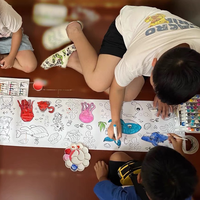 เด็กกระดาษกราฟฟิตีเด็กสีบรรจุภาพเด็กต้นการศึกษาของเล่นทําเองสติกเกอร์ภาพวาดสามารถติดบนผนัง