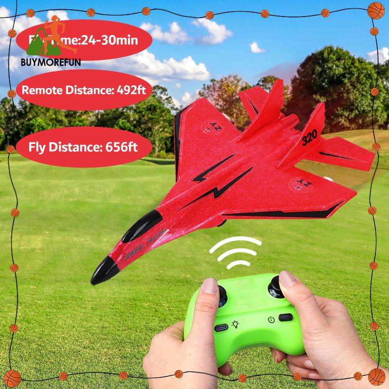 [ซื้อเพิ่มเติมสนุก] Rc Airplane Jet Fighter Toy Hobby RC Glider Foam RC Airplane for Beginners