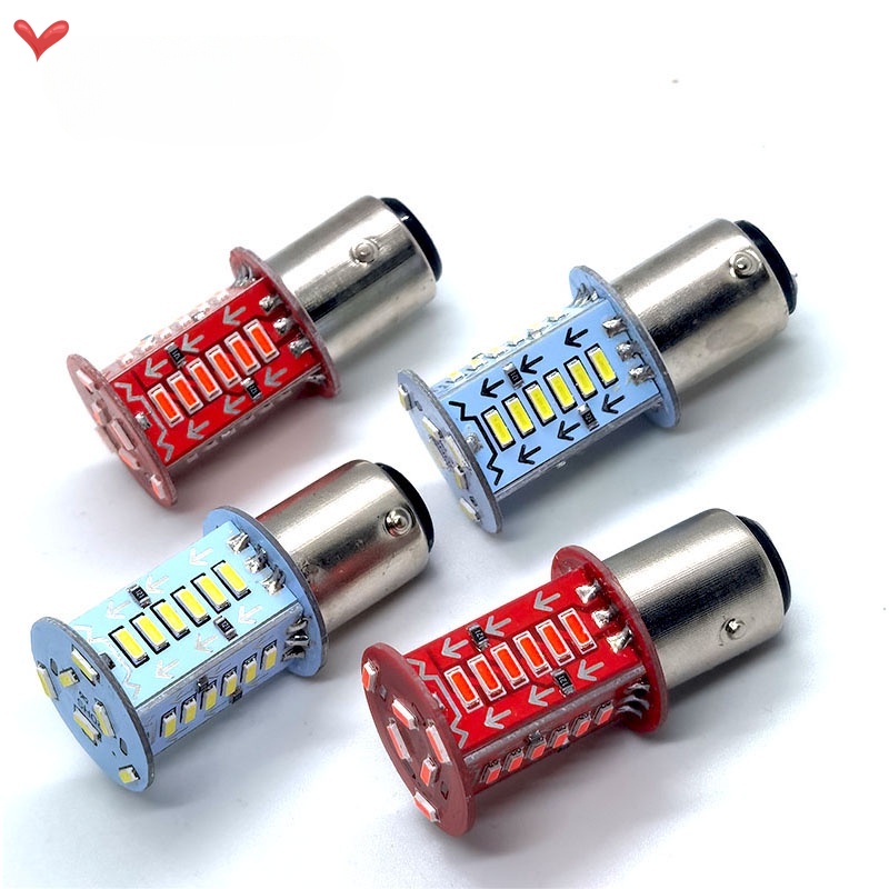 หลอดไฟเบรกท้ายรถจักรยานยนต์ Led 1157 สีขาว สีแดง สีฟ้า OYTH