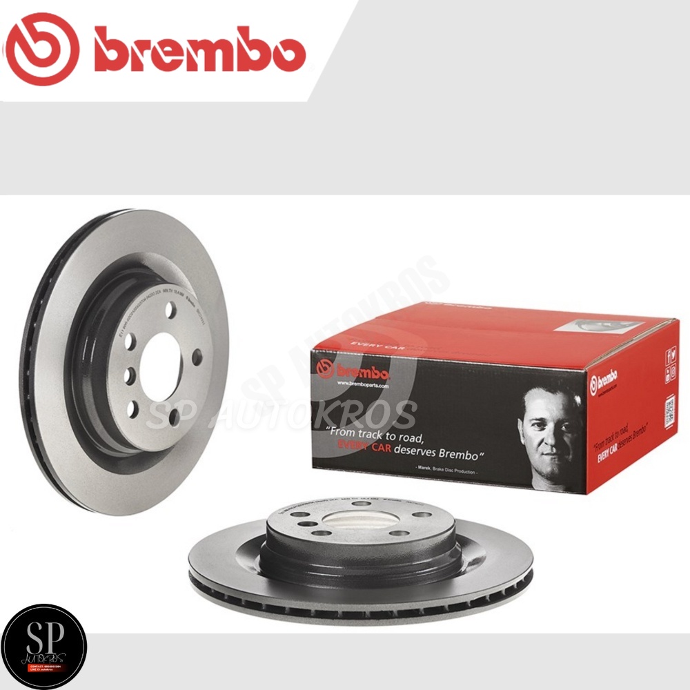 BREMBO จานเบรคหลัง BMW X1 F48 (20d), X2 F39 (20i) (HC) 15-, MINI F54 F60 Countryman (JCW) (HC) /  09