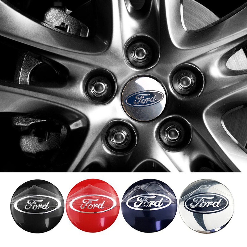 4pcs 56mm Ford Modified Horse Wolf Shelby FOOSE RS ST รถศูนย์ล้อ Hub Cap สติกเกอร์ป้ายสัญลักษณ์ Decal