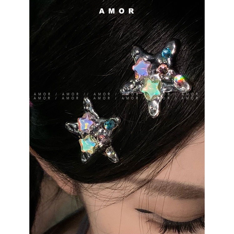 กิ๊บติดผม Y2k รูปปลาดาว สวยหรู สําหรับผู้หญิง