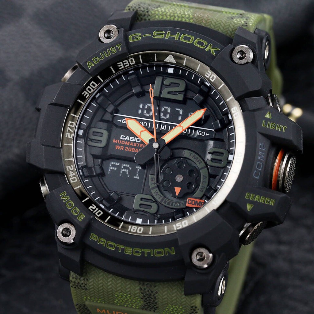 GG-1000 MUDMASTER Army Green Watch นาฬิกาสปอร์ตผู้ชาย GG-1000BTN-1A นาฬิกาสปอร์ตแฟชั่น dV759