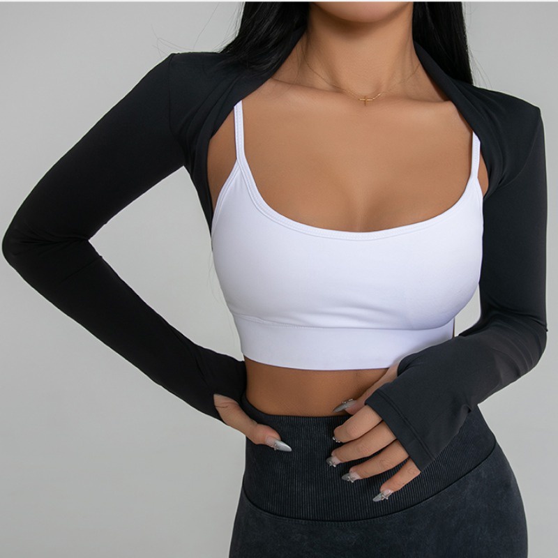 【LASYYOGA】เสื้อคาร์ดิแกนแขนยาว ผ้าคลุมไหล่ สําหรับเต้นรํา ฟิตเนส