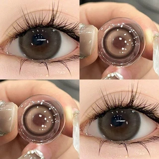 Midroo เลนส์แฟชั่น คอนแทคเลนส์สีกรองแสงคอนเทค Black/Brown Bean ค่าสายตาปกติ Contact Lens 14.2mm