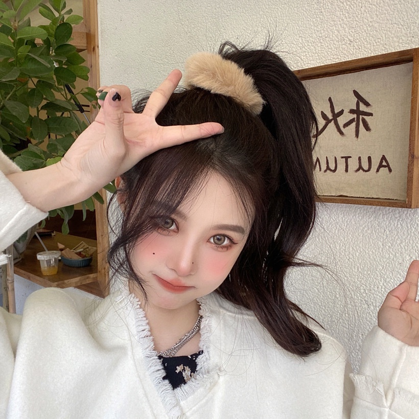Jojo COCO 7 ชิ้น / เซต ยางรัดผม ผ้ากํามะหยี่ขนนิ่ม สไตล์เกาหลี ฤดูใบไม้ร่วงและฤดูหนาว สําหรับผู้หญิง