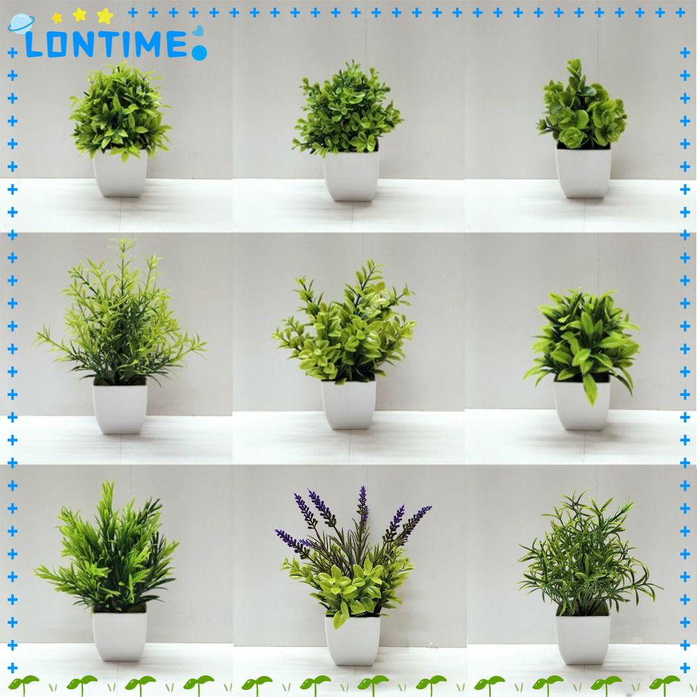 Lontime กระถางต้นไม้ปลอม ขนาดเล็ก สําหรับตกแต่งบ้าน สวน
