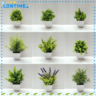 Lontime กระถางต้นไม้ปลอม ขนาดเล็ก สําหรับตกแต่งบ้าน สวน