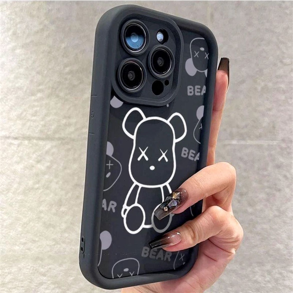 Violent Bear Precision Hole เหมาะสําหรับ Apple 15/16Promax เคสโทรศัพท์ iPhone13/14promax สไตล์ใหม่ 12 รวมทุกอย่าง 11Promax Soft Xsmax