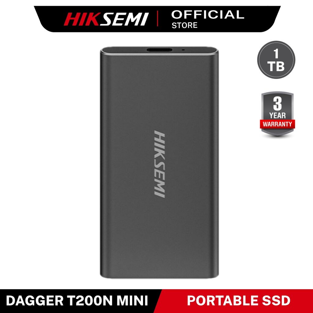 HIKSEMI DAGGER PSSD T200N MINI PORTABLE SSD 1 TB USB 3.2 TYPE-C WARRANTY 3 YEARS