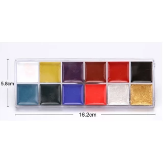 สีเพ้นท์หน้า สีน้ำมัน สำหรับแต่งหน้า ปาร์ตี้แฟนซี เพ้นท์ร่างกาย 12 สี