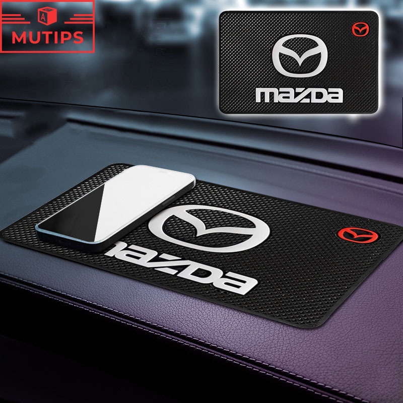 Mazda แดชบอร์ดรถยนต์ เสื่อกันลื่น ซิลิโคน แผ่นเสื่อวางโทรศัพท์มือถือ สำหรับรองโทรศัพท์ ลาย 2 3 CX5 CX30 Mazda2 6 5 CX9 BT50 CX8 CX3