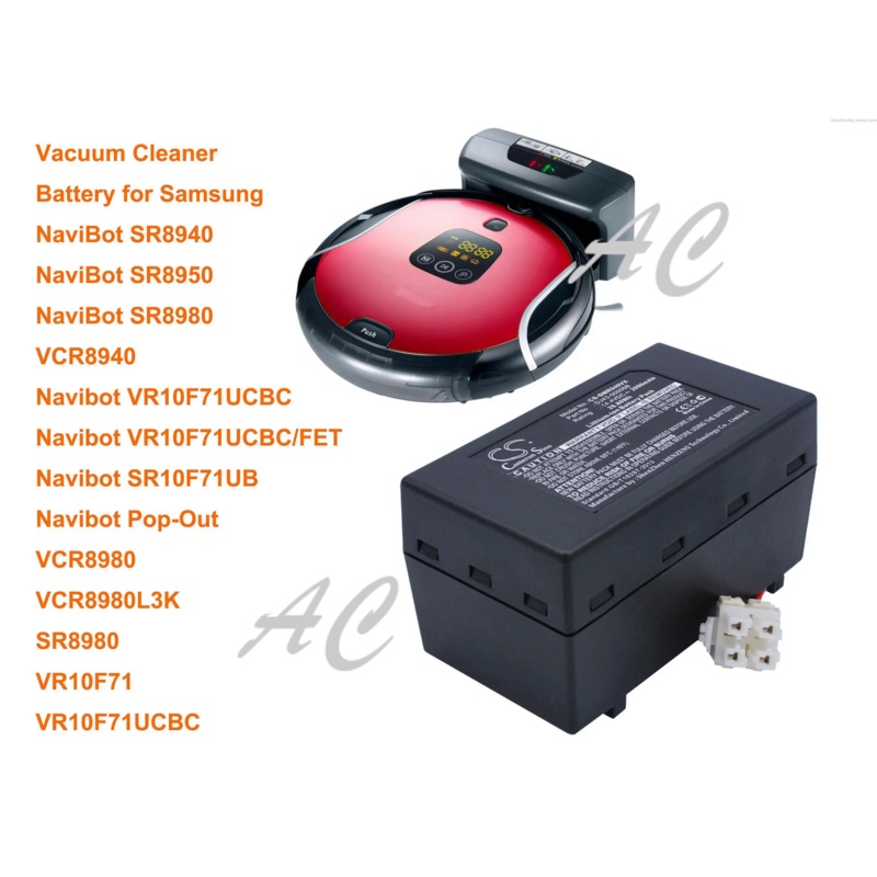 AC Cameron Sino 2000mAh Battery for Samsung Navibot Pop-Out, SR10F71UB, SR8940, SR8950, SR8980, VR10