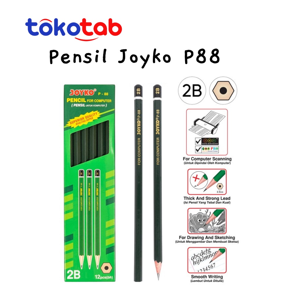Tokotab - [LSN] ดินสอไม้ Joyko 2B Joyko P88