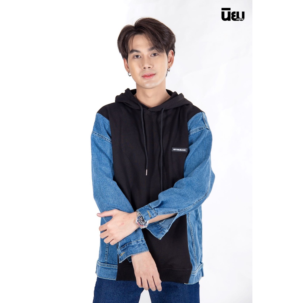 เสื้อฮู้ดผ้าหนาๆ Niyom Jeans : TH เสื้อฮู้ดยีนส์