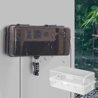 กล่องปลั๊ก MERY, ฝาครอบตะกั่วส่วนต่อขยายพลาสติก Weatherproof, Portable Protect Outlet Anti-theft Waterproof Cable Management Box Outdoor