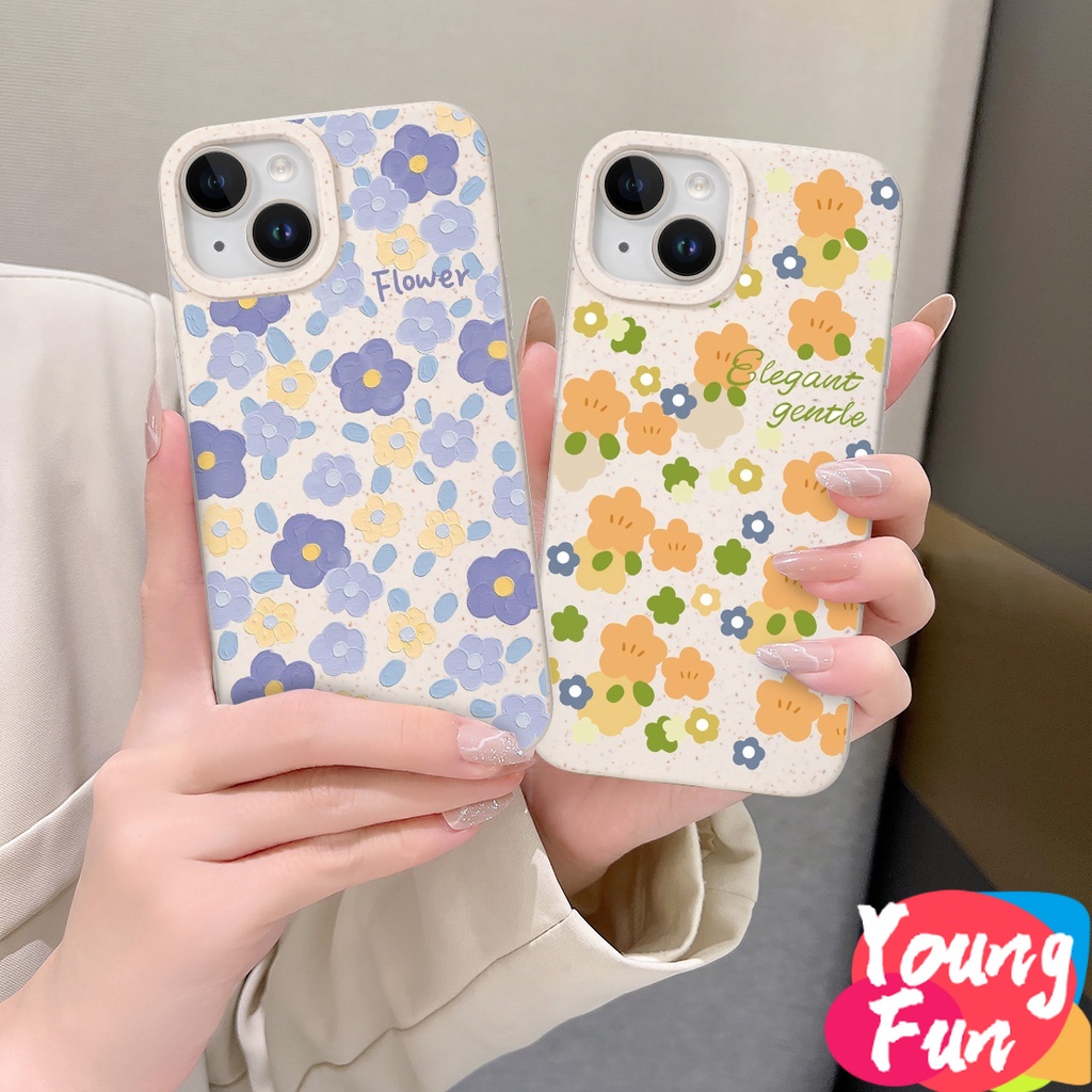 เคส OPPO ดอกไม้ บุปผา เคสโทรศัพท์มือถือ แบบนิ่ม ย่อยสลายได้ เป็นมิตรกับสิ่งแวดล้อม สําหรั อ่อนนุ่ม Oppo A17 A57 A77 4G A96 A16 A16S A74 A55 A54 4G 5G A33 2020 A52 A72 A92 A15S A15S A31 A12E A3S A9 A5