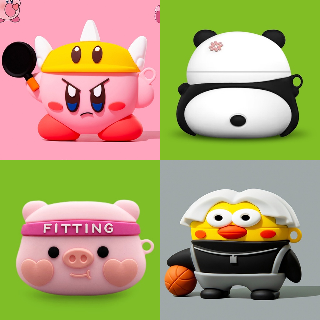 For Beats Studio Buds Plus Case Compatible with Beats Studio Buds Silicone Soft Case Cute Ghost Pand