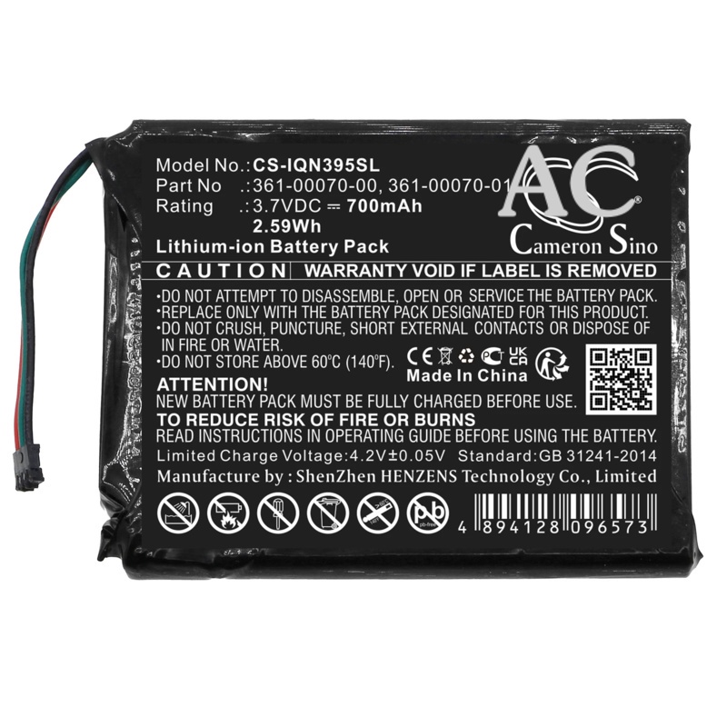 AC Cameron Sino 700mA Battery 361-00070-00 for Garmin Nuvi 3598, Nuvi 3598LMT, Nuvi 3598LMT-D, 3597L