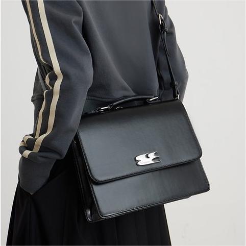 Mousoon กระเป๋าเป้สะพายหลังผู้หญิงและผู้ชาย Campus Document Simple Large Capacity Multi-Function Single Shoulder Messenger Bag